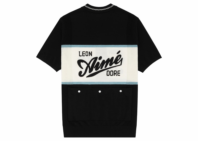 Aime Leon Dore Knit Cycling Jersey Black Men's - SS23 - US