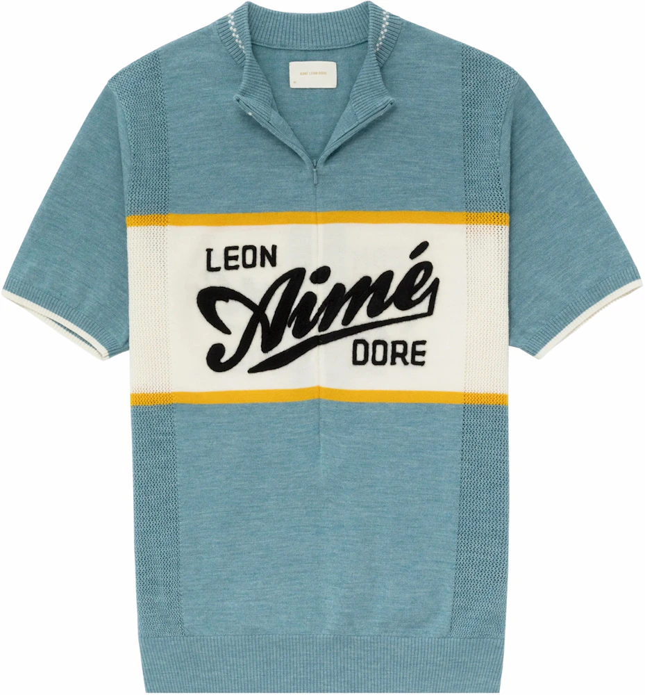 Aime Leon Dore Knit Cycling Jersey Blue