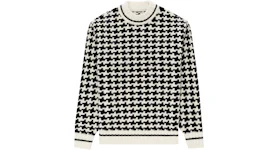 Aime Leon Dore Knit Houndstooth Crewneck Sweater Black/White