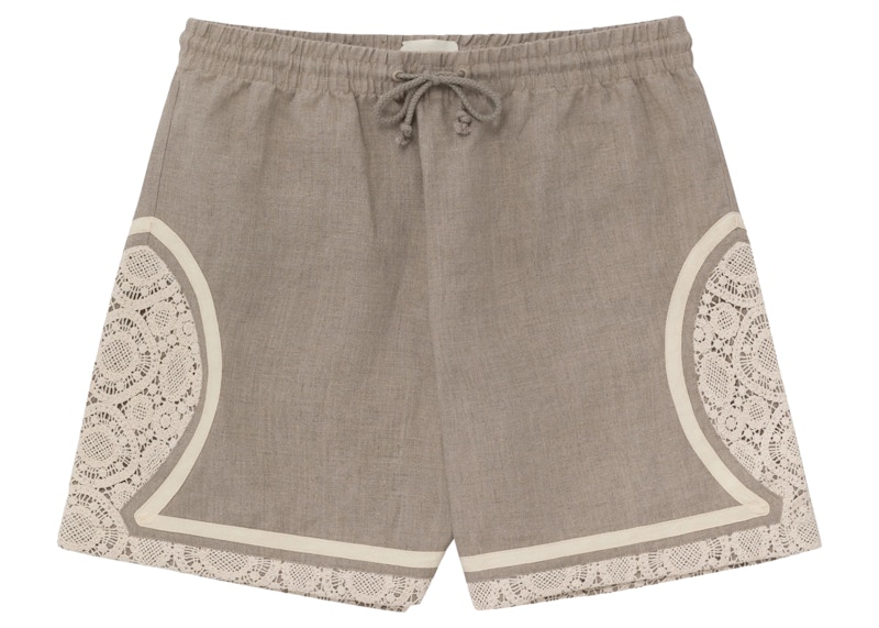 Aime Leon Dore Lace Linen Basketball Short Grey Men's - SS23 - US