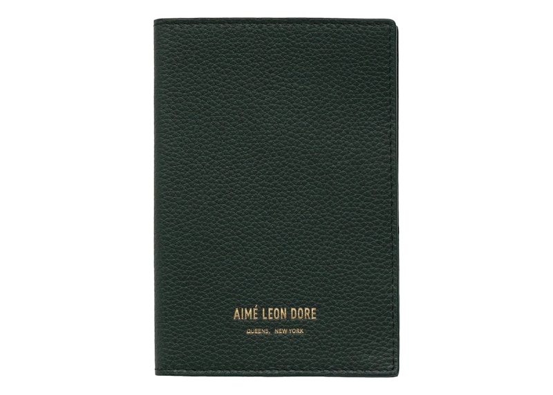 Aime Leon Dore Leather Passport Holder Green Men's - FW24 - US