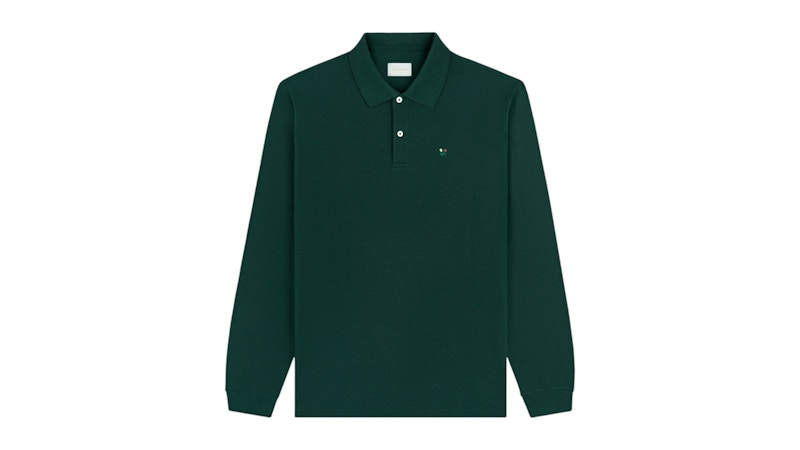 Aime Leon Dore Long-Sleeve Crest Pique Polo Pine Grove Men's