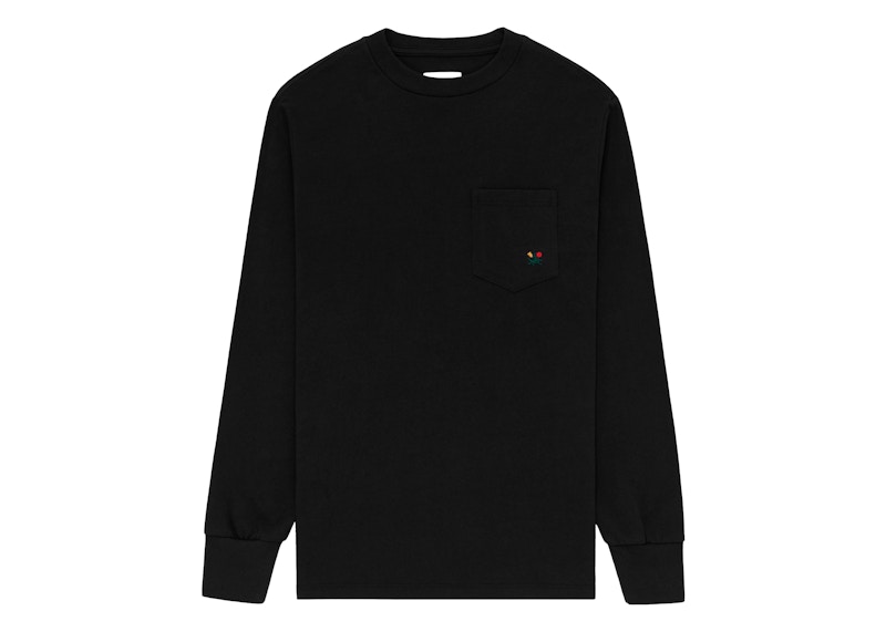 Aime Leon Dore Long-Sleeve Crest Pocket Tee Jet Black メンズ