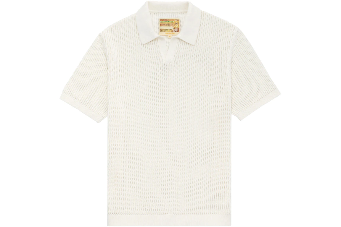 Aime Leon Dore Mesh Knit Polo White SS22 US