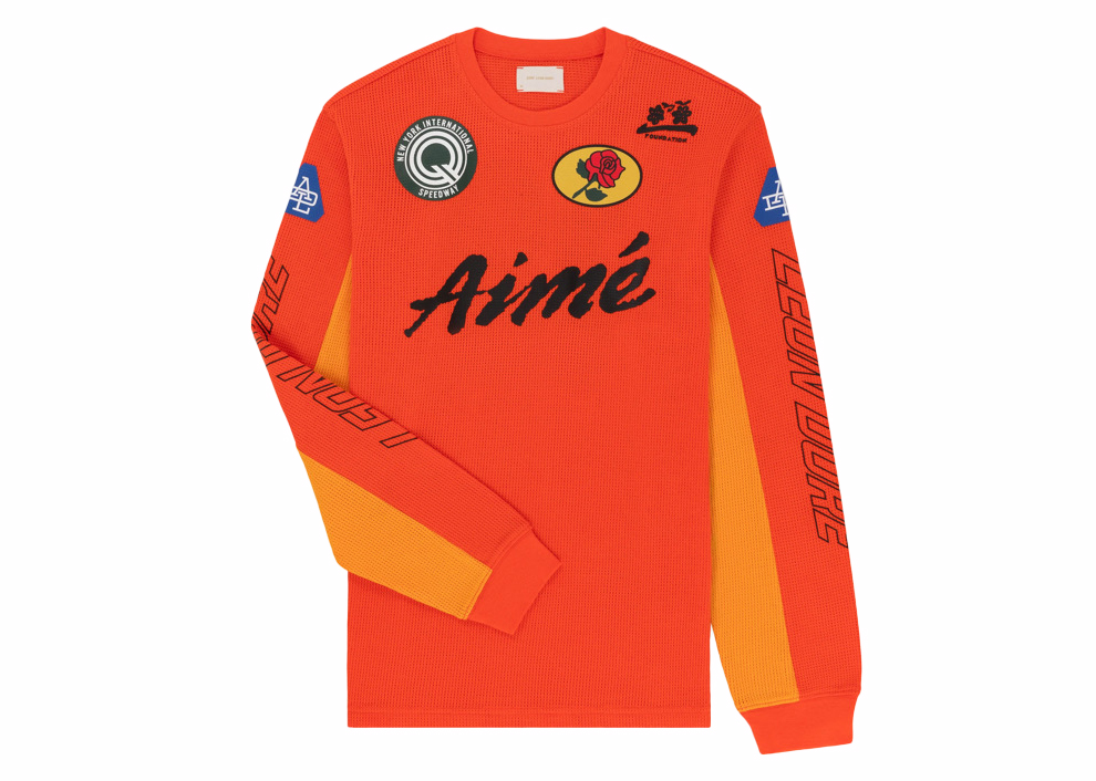 Aime Leon Dore Mesh Moto Long-Sleeve Tee Orange メンズ - SS24 - JP