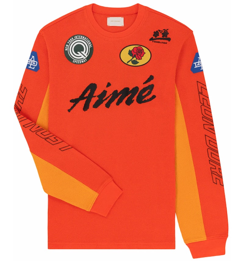 Aime Leon Dore Mesh Moto Long-Sleeve Tee Orange Men's SS24 US