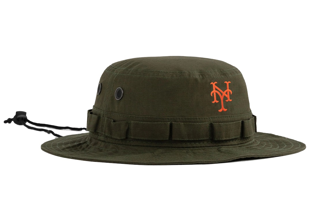 Pre-owned Aimé Leon Dore Aime Leon Dore New Era Mets Safari Bucket Hat Green