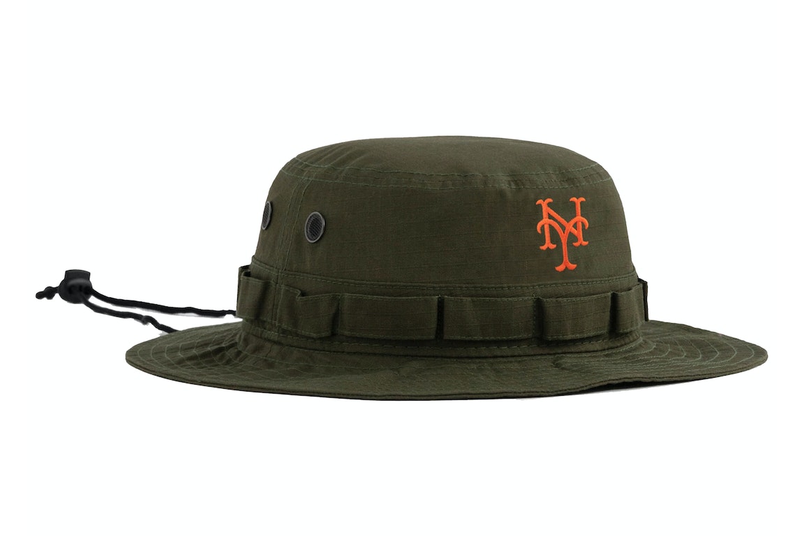 Pre-owned Aimé Leon Dore Aime Leon Dore New Era Mets Safari Bucket Hat Green