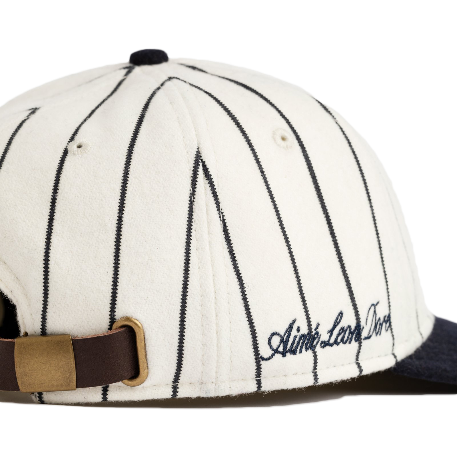 Aime Leon Dore New Era Wool Pinstripe Yankee Hat White/Navy