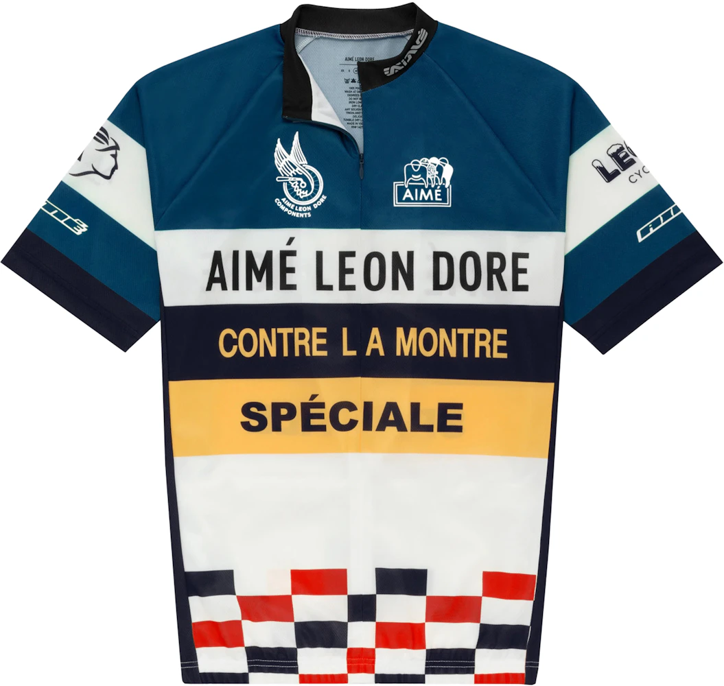 Aime Leon Dore Knit Cycling Jersey Blue
