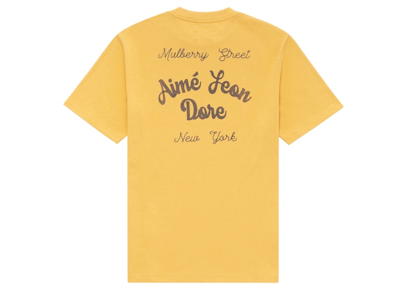 Aime Leon Dore Printed Chain Stitch Tee Yellow - SS22 Men's - US