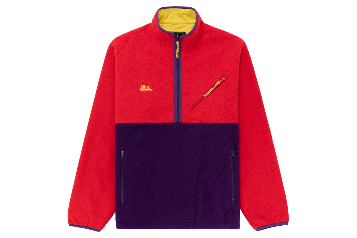 Pre-owned Aimé Leon Dore Aime Leon Dore Reversible Fleece Jacket Red/yellow