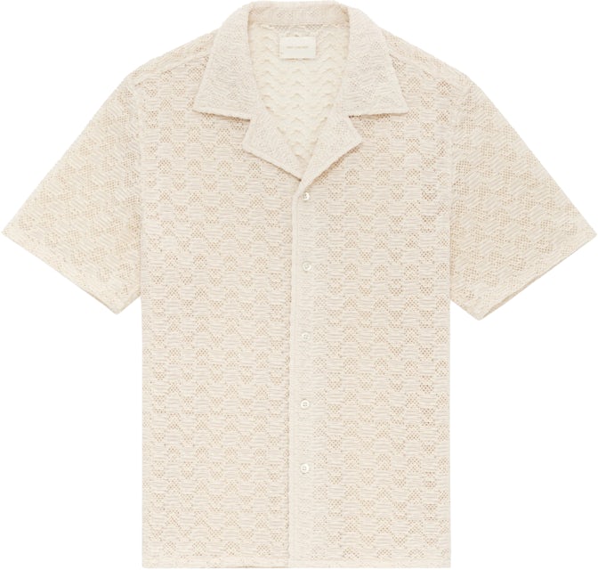 Sell Louis Vuitton Logo Print Silk Shirt - Cream