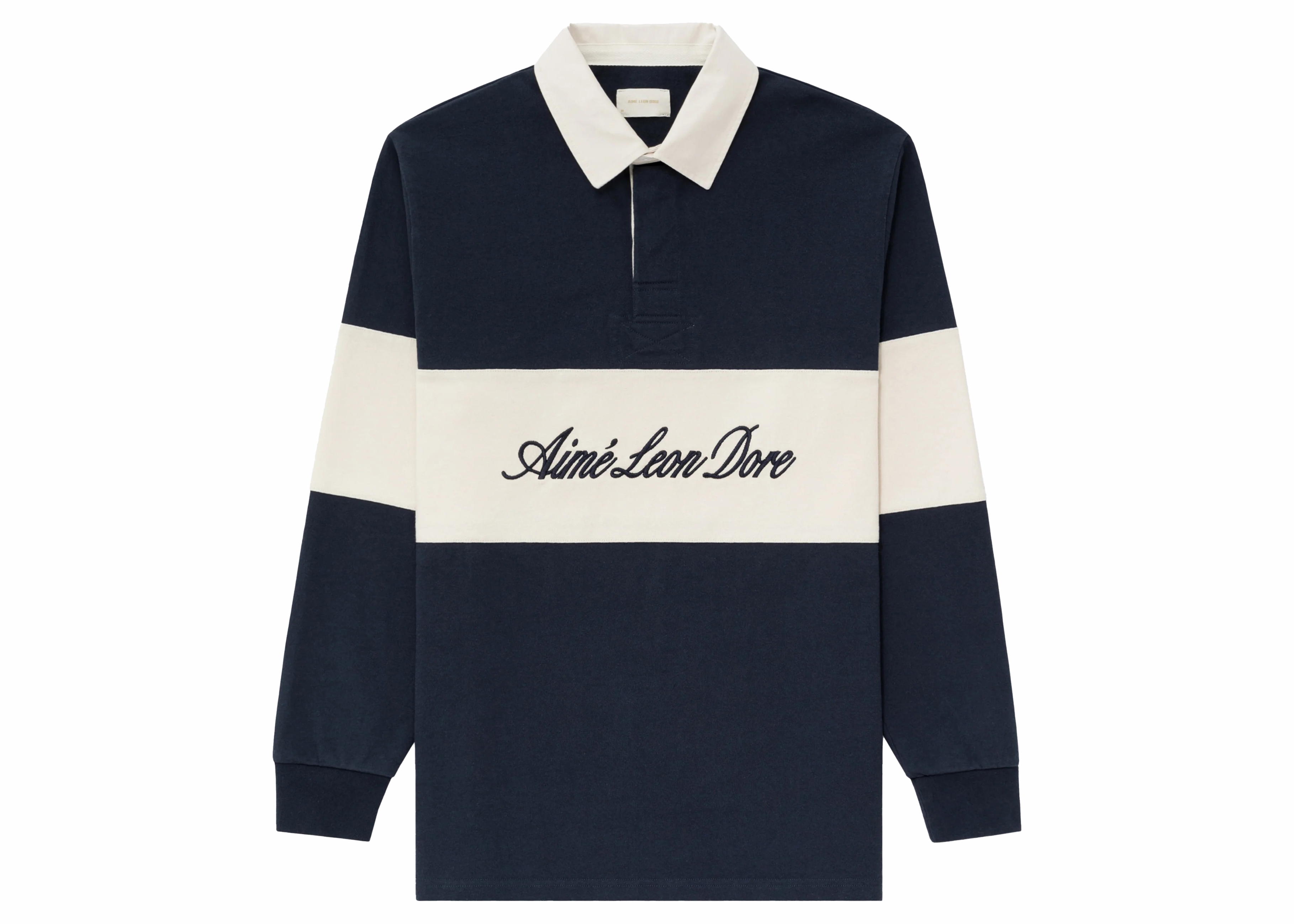 Aime Leon Dore Script Paneled Rugby Navy/White メンズ - SS23 - JP