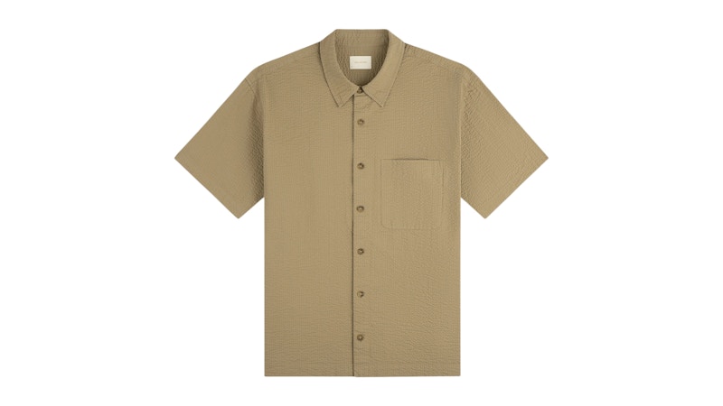 Aime Leon Dore Short-Sleeve Seersucker Shirt Green Men's - SS26 - US