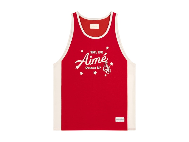 Pre-owned Aimé Leon Dore Men's Aime Leon Dore Sparring Tank Top In Equestrian Red