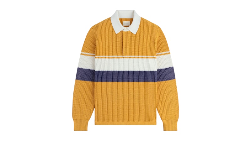 Aime Leon Dore Striped Knit Rugby Daffodil