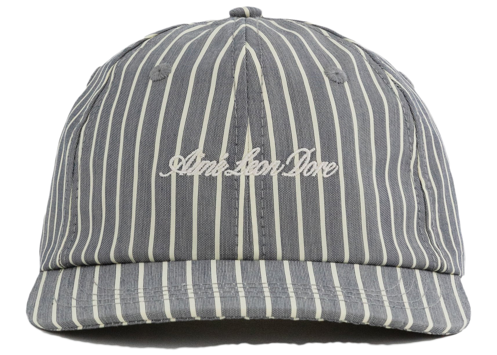 Aime Leon Dore Striped Poplin Logo Hat Navy/Cream - SS21 - US