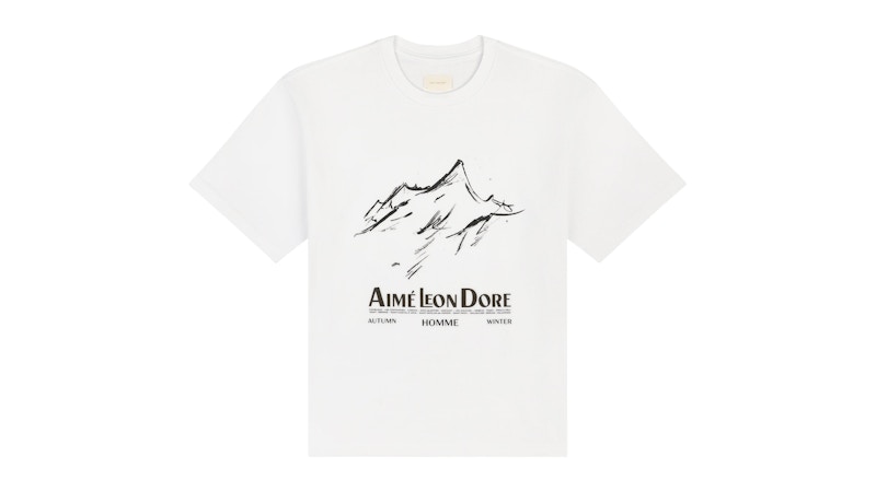 新品　正規品AIMÉ LEON DORE ホワイト Tシャツ Aime Leon Dore Summit Tee Bright White Men's - FW25 - GB