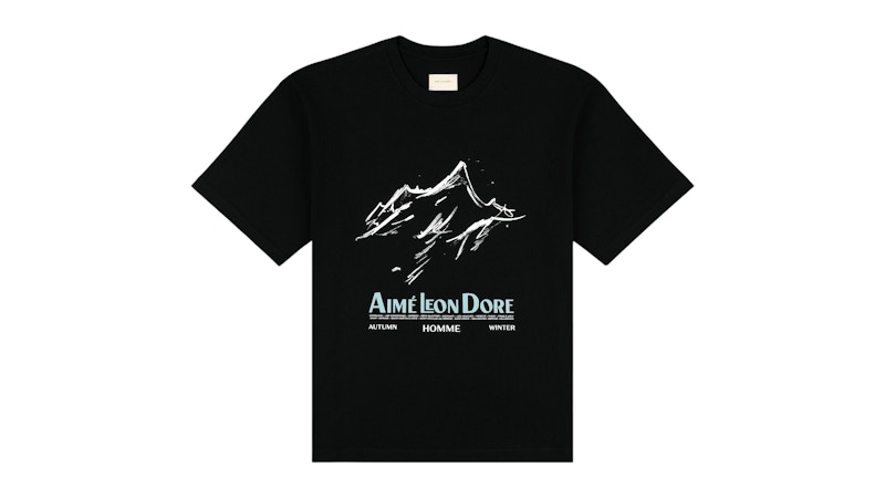 Aime Leon Dore Summit Tee Jet Black Men's - FW25 - US