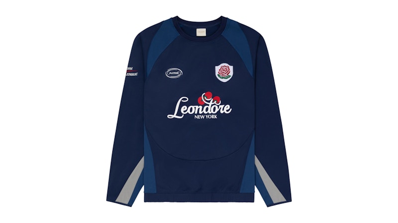 Pre-owned Aimé Leon Dore Men's Aime Leon Dore Team Leon Performance Crewneck Sweatshirt In Navy Blue