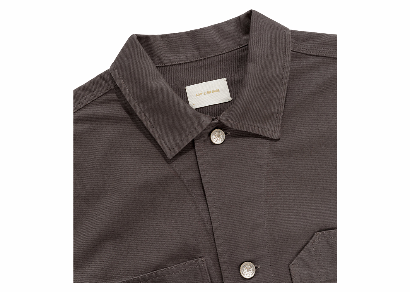 Aime Leon Dore Twill Work Shirt Grey Men's - FW23 - US