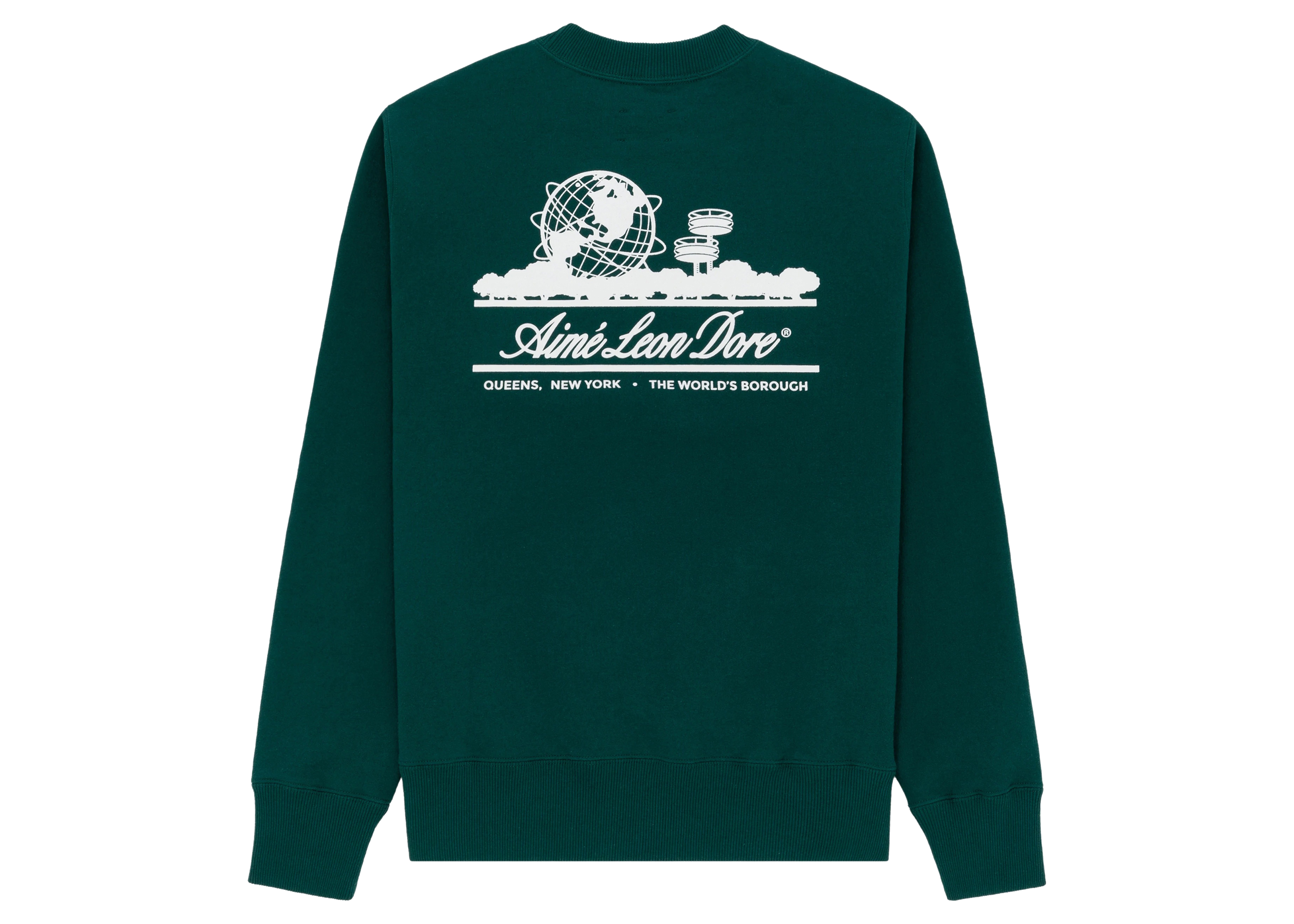 Aime Leon Dore Unisphere Crewneck Sweatshirt Green - SS22 - US
