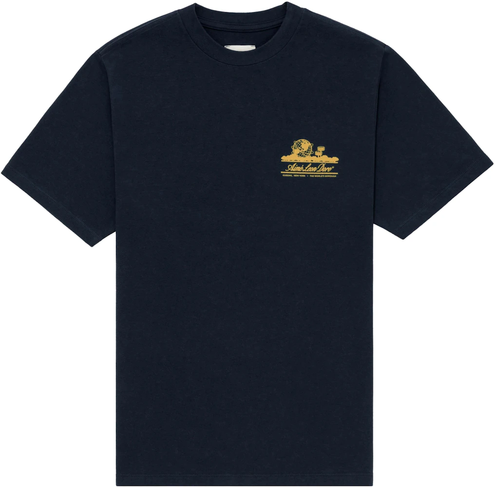Aime Leon Dore Unisphere Short-Sleeve Tee Navy Men's - SS22 - US