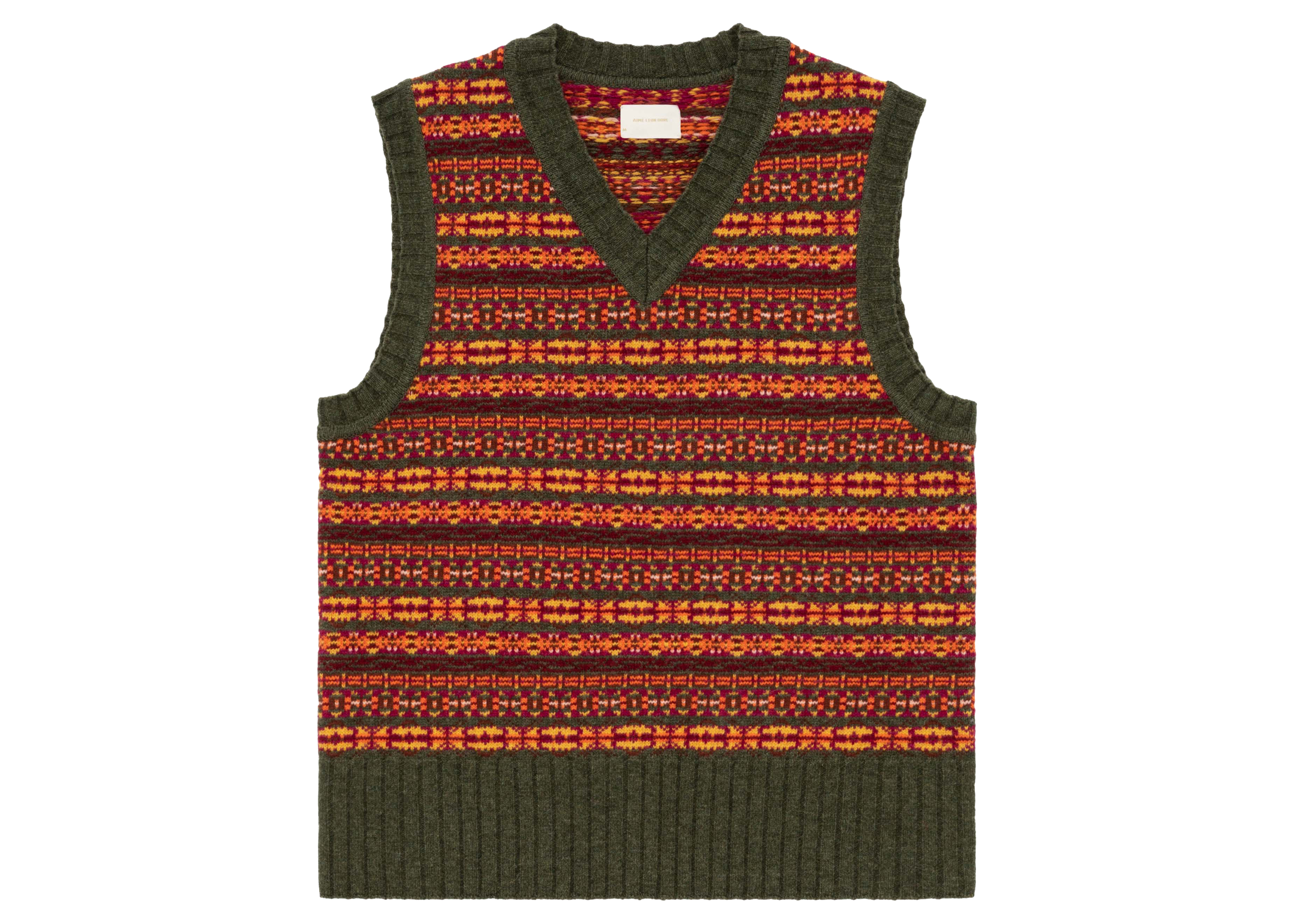 Aime Leon Dore V-Neck Sweater Vest Multicolor - FW21 Men's - US