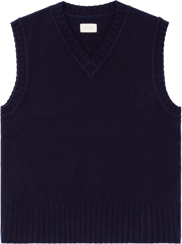Aime Leon Dore V-Neck Sweater Vest Navy - FW21