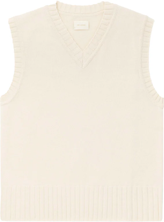 Aime Leon Dore V-Neck Sweater Vest White - FW21 - FR