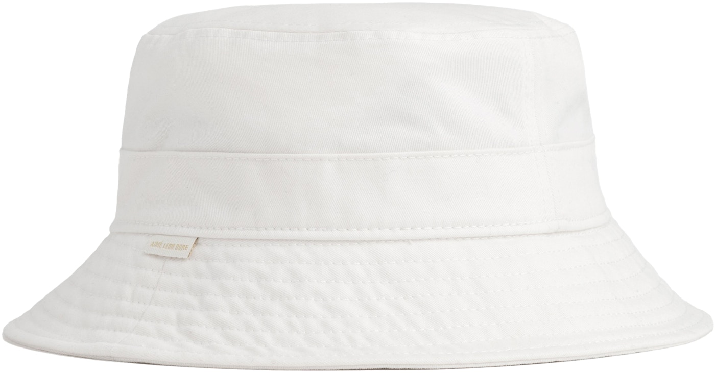 Aime Leon Dore Washed Chino Bucket Hat White - SS21