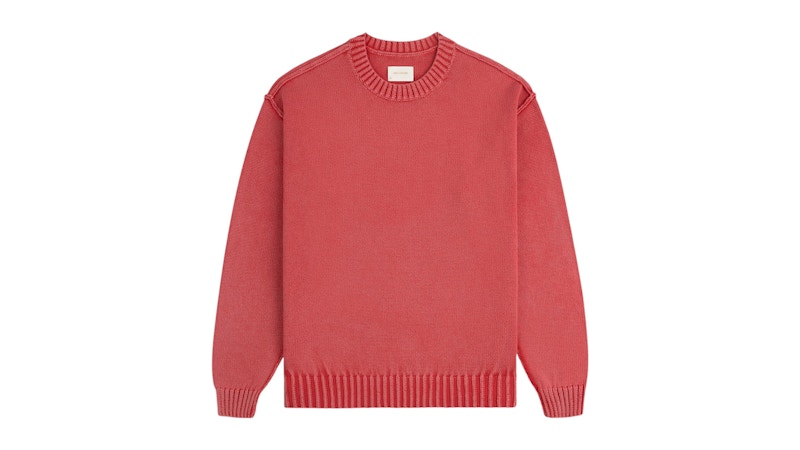 Aime Leon Dore Washed Inside Out Sweater Racing Red