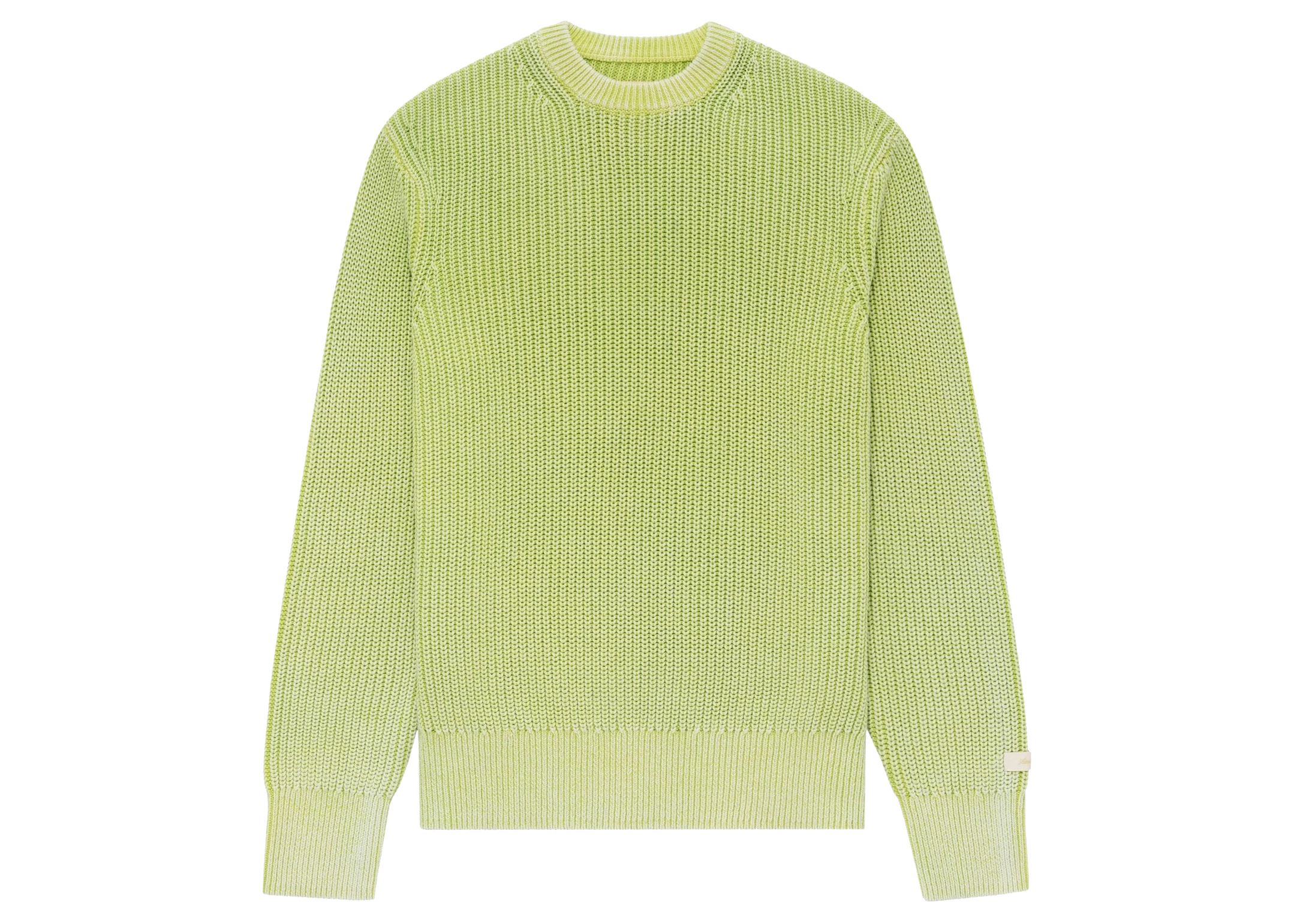 Aime Leon Dore Washed Shaker Stitch Sweater Sharp Green Men's 
