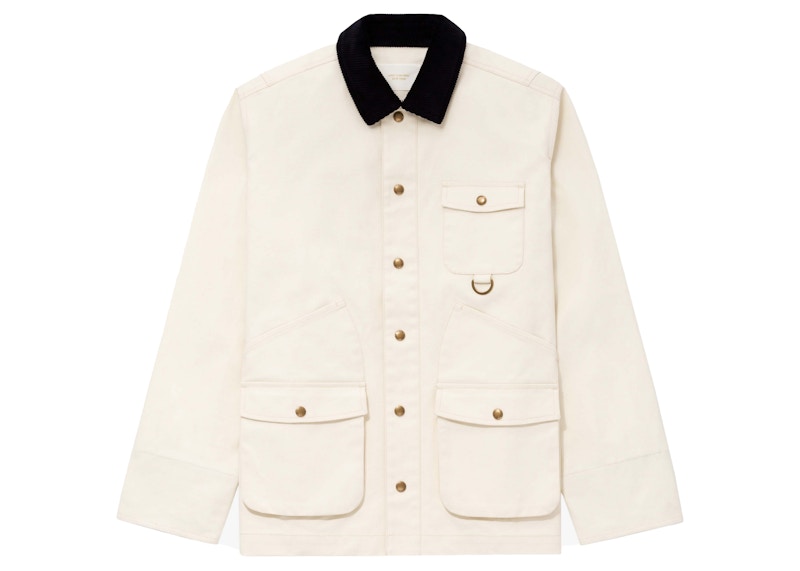 Aime Leon Dore Waxed Canvas Hunting Jacket White