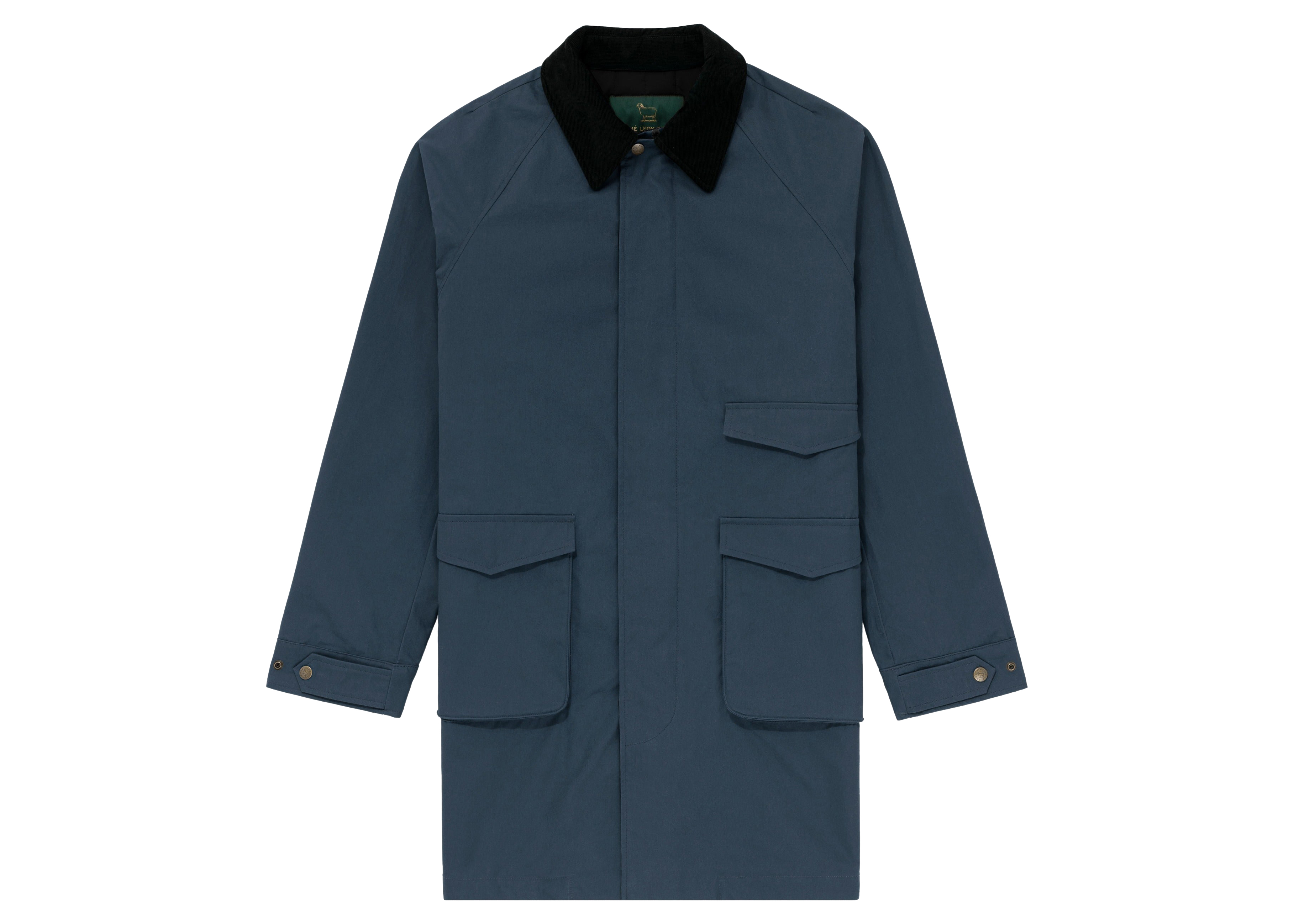 Aime Leon Dore Woolrich Waxed Topcoat Navy Men's - FW21 - US