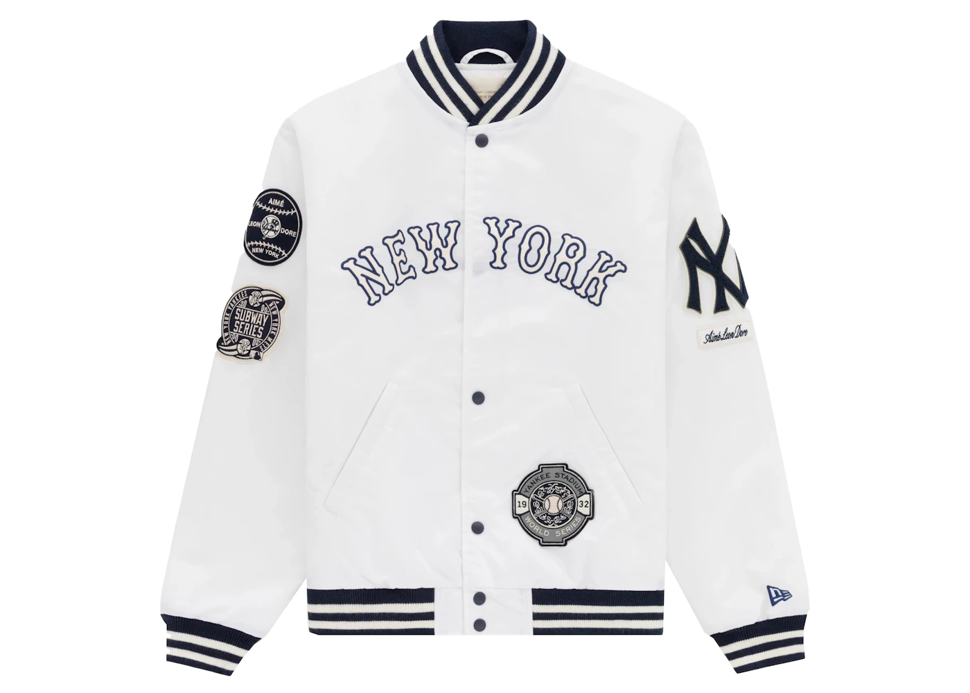 Aimé Leon Dore Yankees Vest ALD Yankees Satin Stadium Jacket
