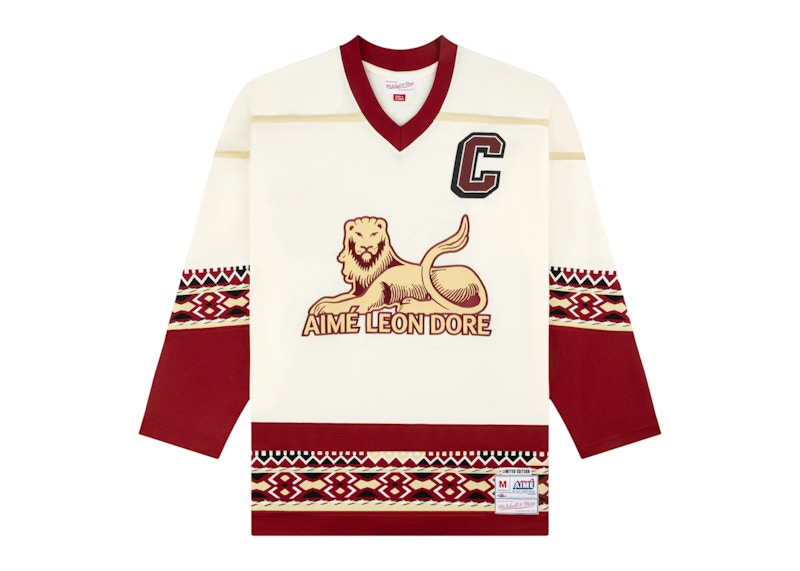 Aime Leon Dore x Mitchell & Ness Artisan Hockey Jersey Cream Men's