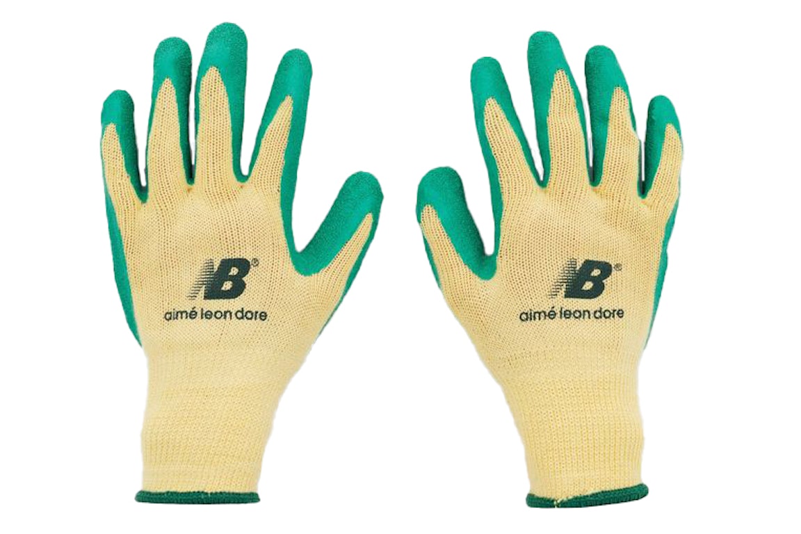 Pre-owned Aimé Leon Dore Aime Leon Dore X New Balance Gardening Gloves Yellow/green