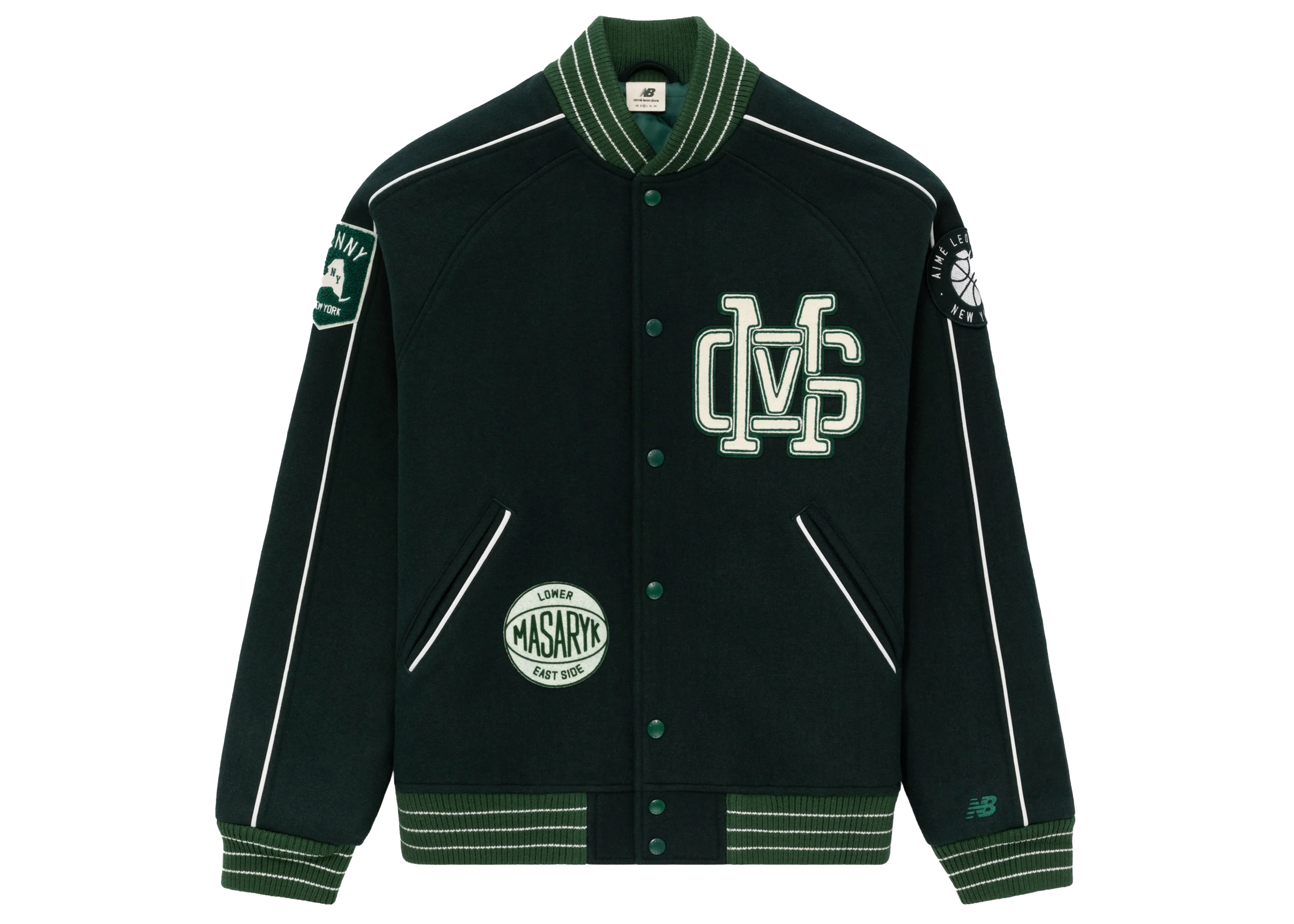 Aime Leon Dore x New Balance SONNY NY Varsity Jacket Green Men's 