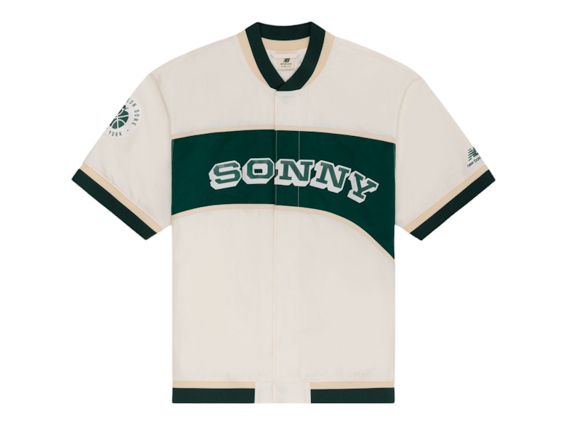 Pre-owned Aimé Leon Dore Men's Aime Leon Dore X New Balance Sonny Ny Warm Up Top In Cream/green