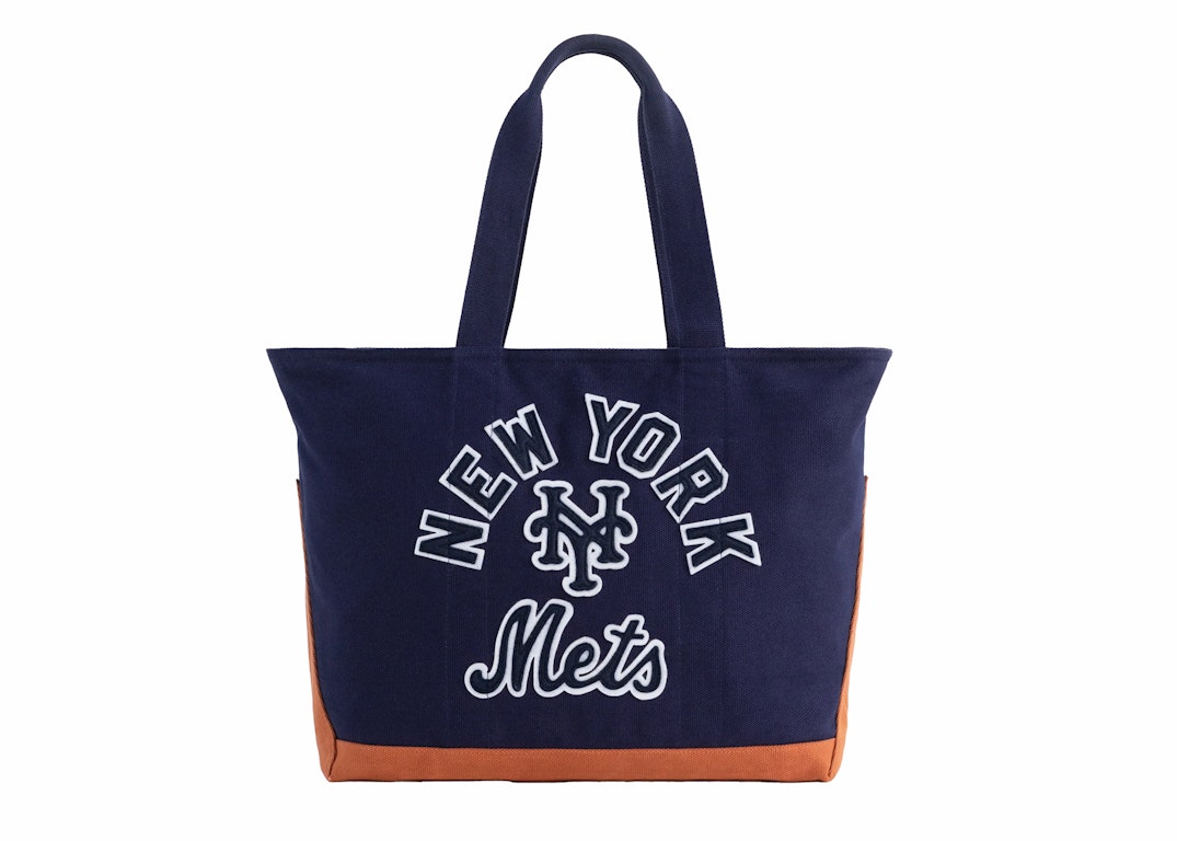Pre-owned Aimé Leon Dore Aime Leon Dore X New York Mets Canvas Tote Bag Navy/orange