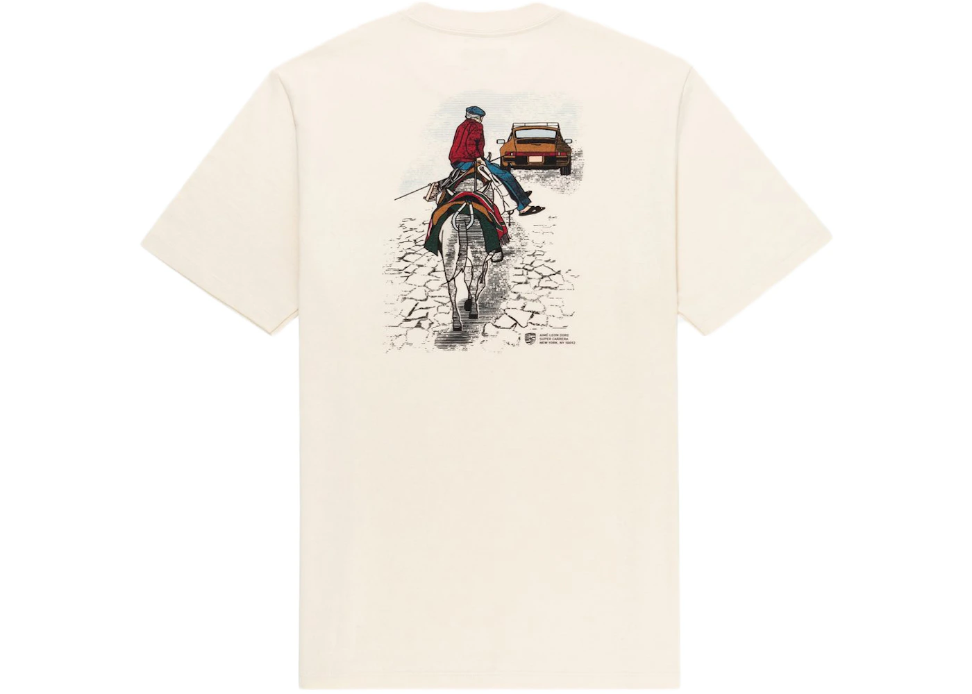 Aime Leon Dore x Porsche 911SC Pappou Graphic Tshirt Off White Men's SS21 US Aime Leon Dore x Porsche 911SC Pappou Graphic Tshirt Off White Men's SS21 US