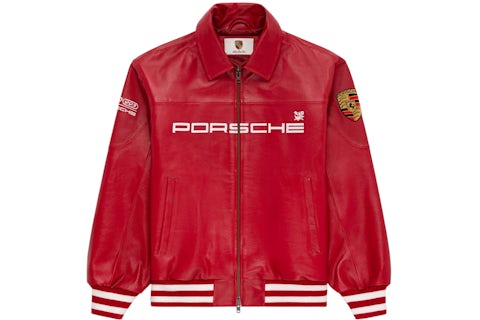 Aime Leon Dore x Porsche 993 Turbo Leather Club Jacket Tango Red
