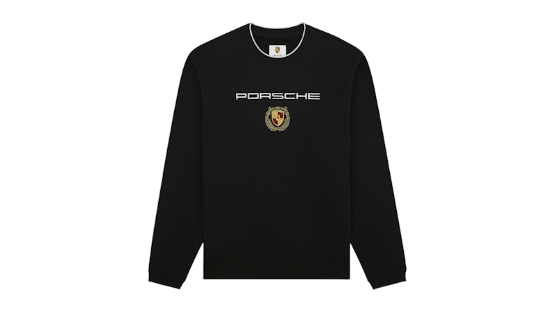 AIMÉ LEON DORE Pre-owned Men's Aime Leon Dore X Porsche Embroidered Crewneck Sweatshirt In Black
