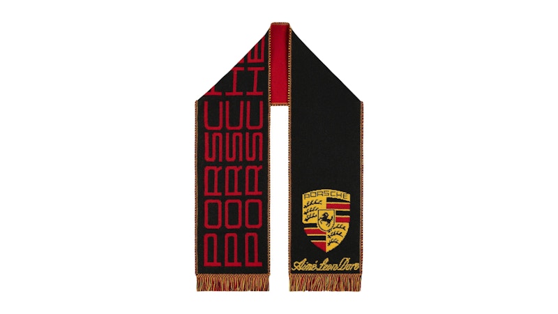 Aime Leon Dore x Porsche Wool Racing Scarf Black Men's - FW25 - US