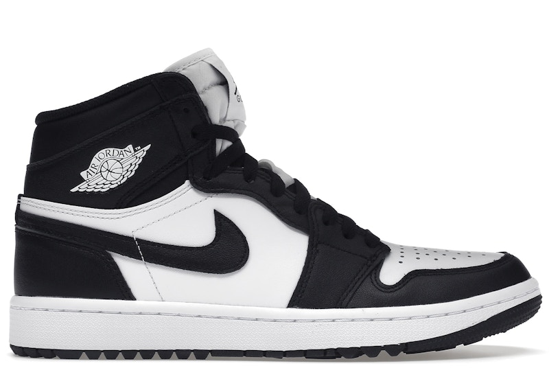 high top black and white jordans