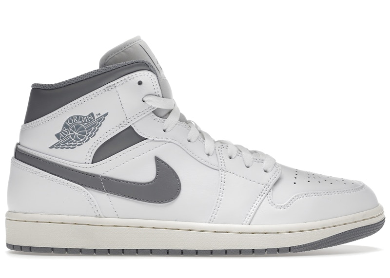 Air Jordan 1 Mid Neutral Grey Men's - 554724-135 - US