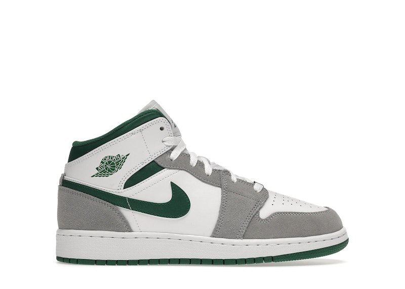 Jordan 1 Mid SE White Pine Green Smoke Grey (GS) Kids' - DC7248