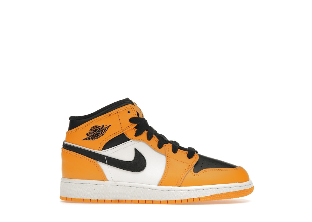 Pre-owned Jordan 1 Mid Taxi (gs) In Taxi/white-black